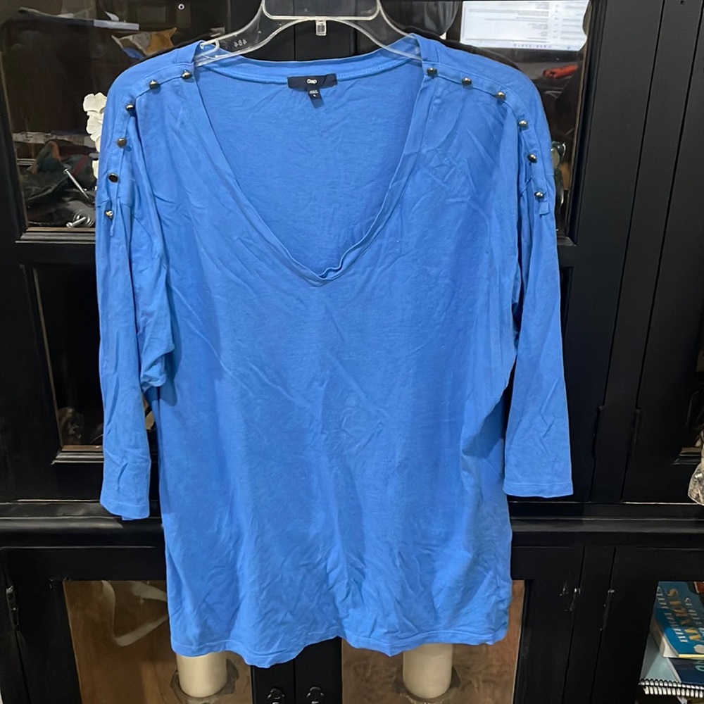 Womens three quarter length sleeve Gap top - large